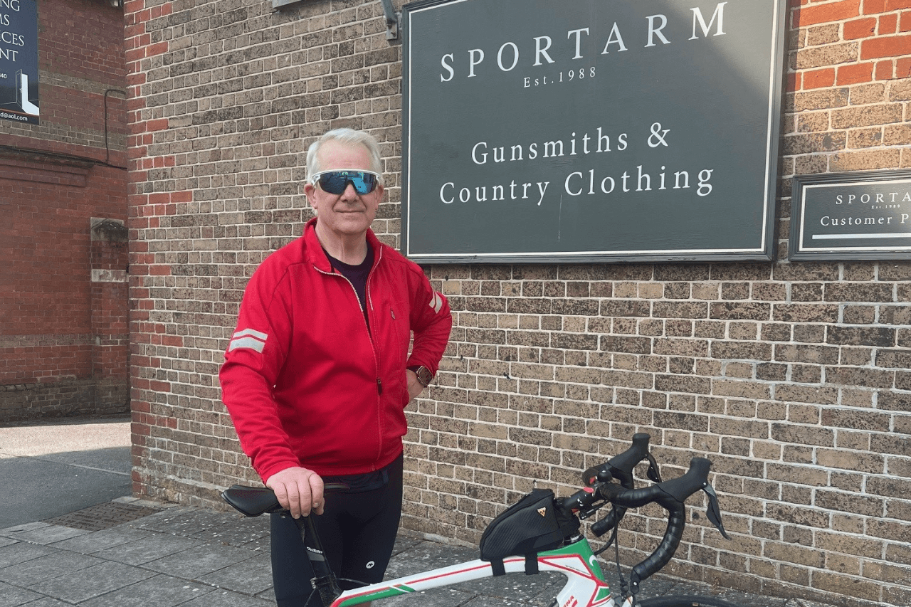 Kevin's bike ride fundraiser for The Special Boat Service Association