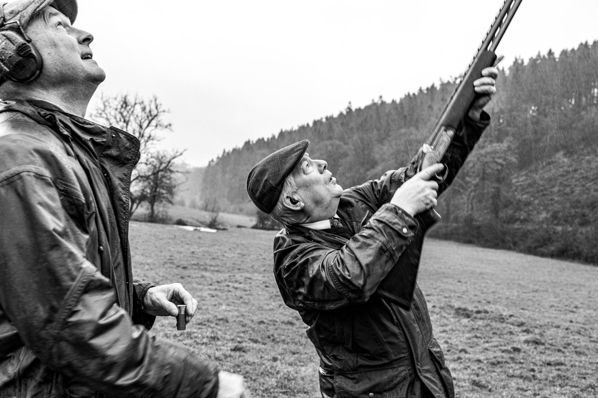 Kevin Phillips is about to shoot a blinder while his loader watches on.